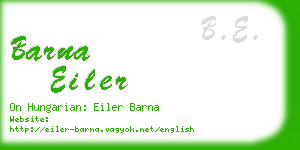 barna eiler business card